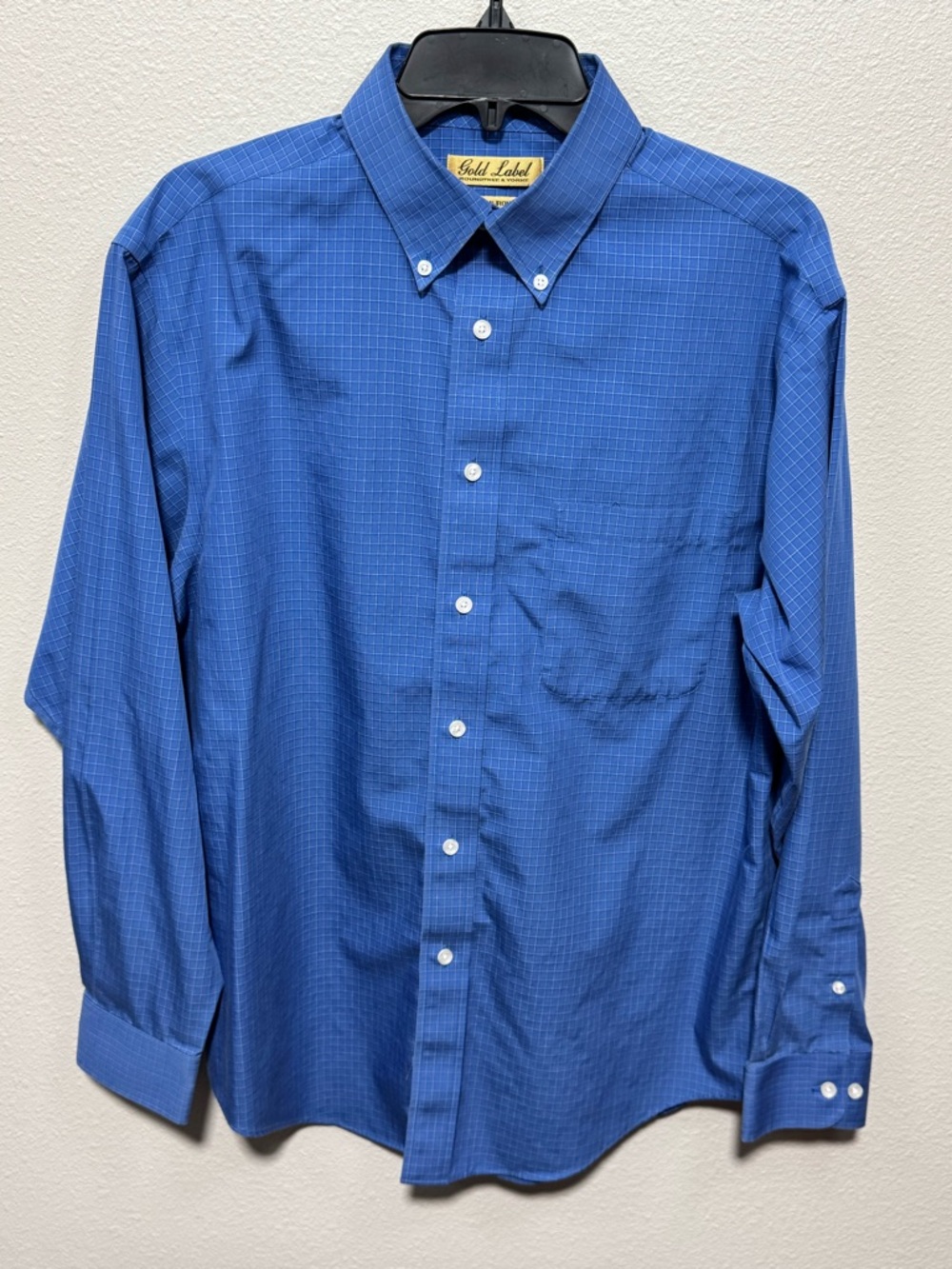 Roundtree & Yorke Royal Blue Button-Down Dress Shirt